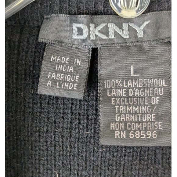 DKNY  vest Unisex 100% lambs wool weather resistant chest or bust 42" length 27" - Picture 3 of 5